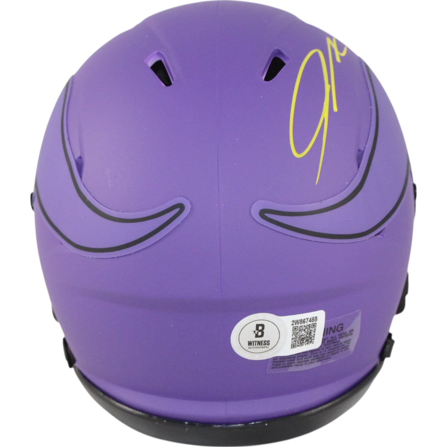 Jordan Addison Autographed Minnesota Vikings Rave Mini Helmet