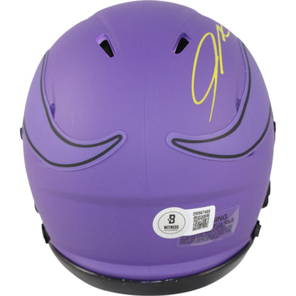 Jordan Addison Autographed Minnesota Vikings Rave Mini Helmet