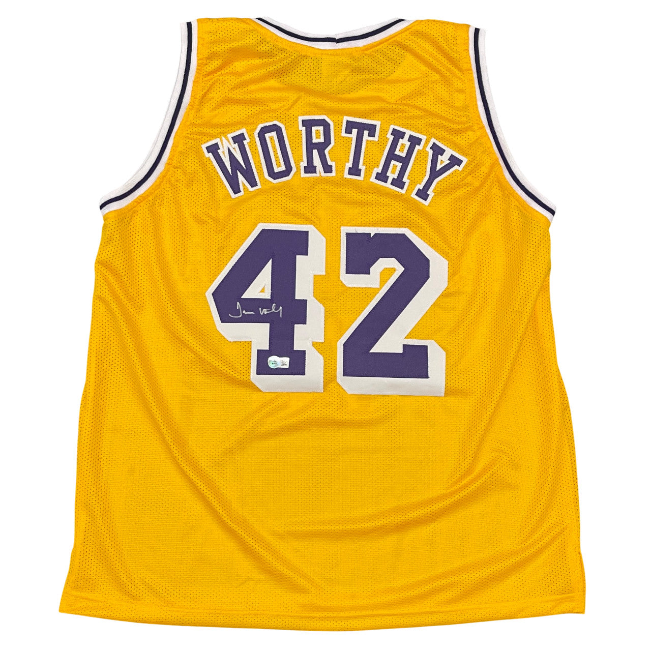 James Worthy Signed Los Angeles Lakers Custom Basketball Jersey