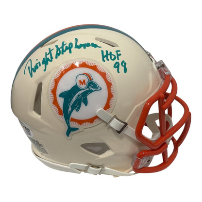 Dwight Stephenson Signed Miami Dolphins Retro Mini Helmet - HOF 98