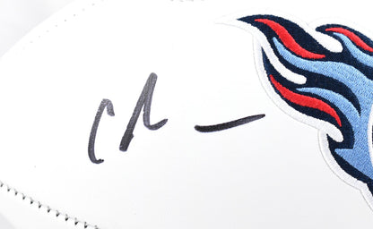 Chris Johnson Autographed Tennessee Titans Logo Football