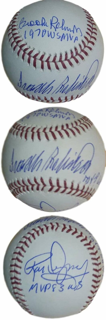 Robinson, Robinson & Dempsey Signed Baltimore Orioles WS MVP Baseball
