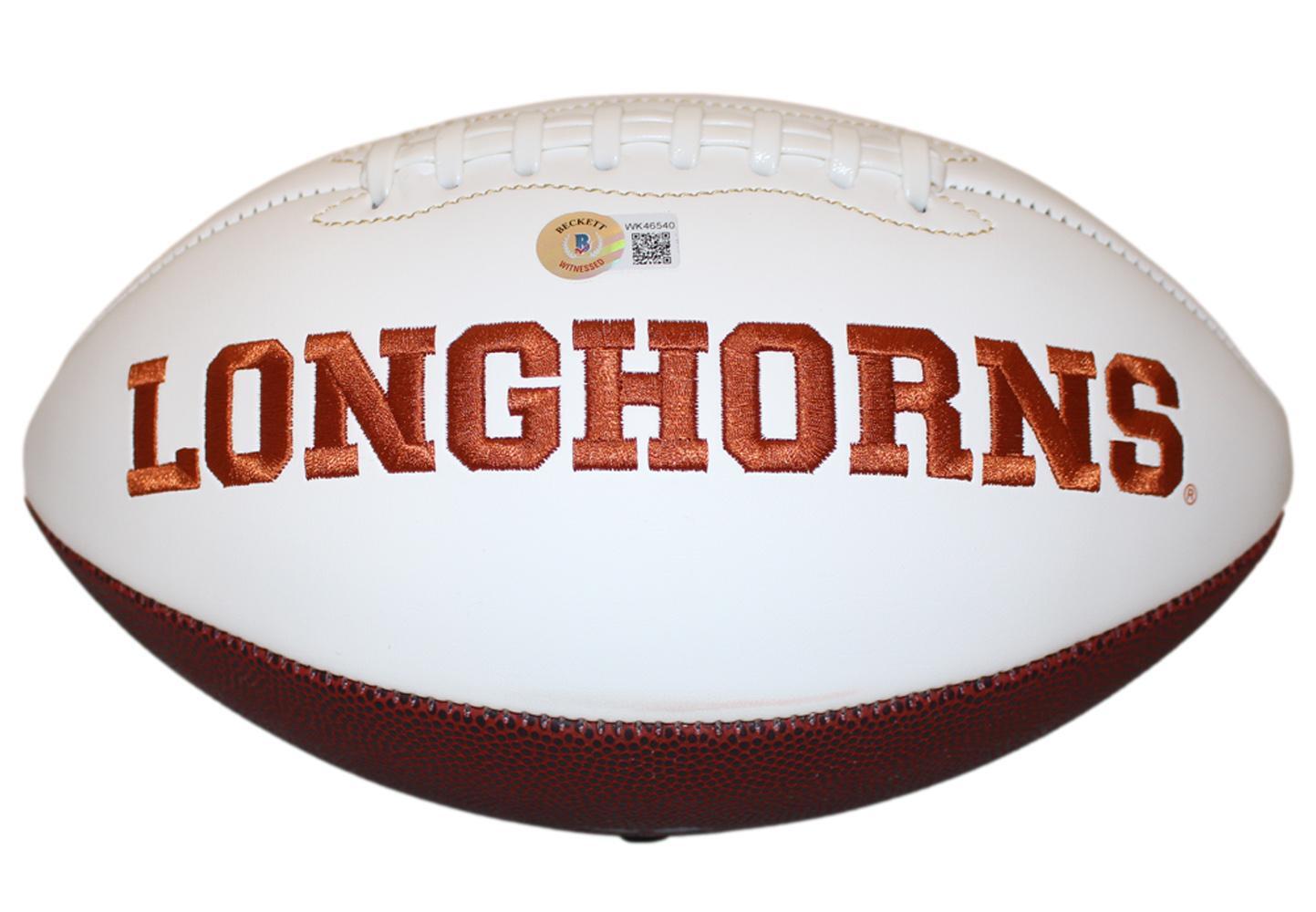 Joseph Ossai Autographed Texas Longhorns Logo Football Beckett COA