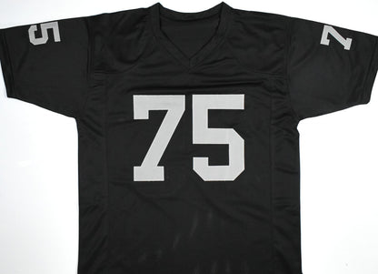 Howie Long Autographed Raiders Custom Black Jersey