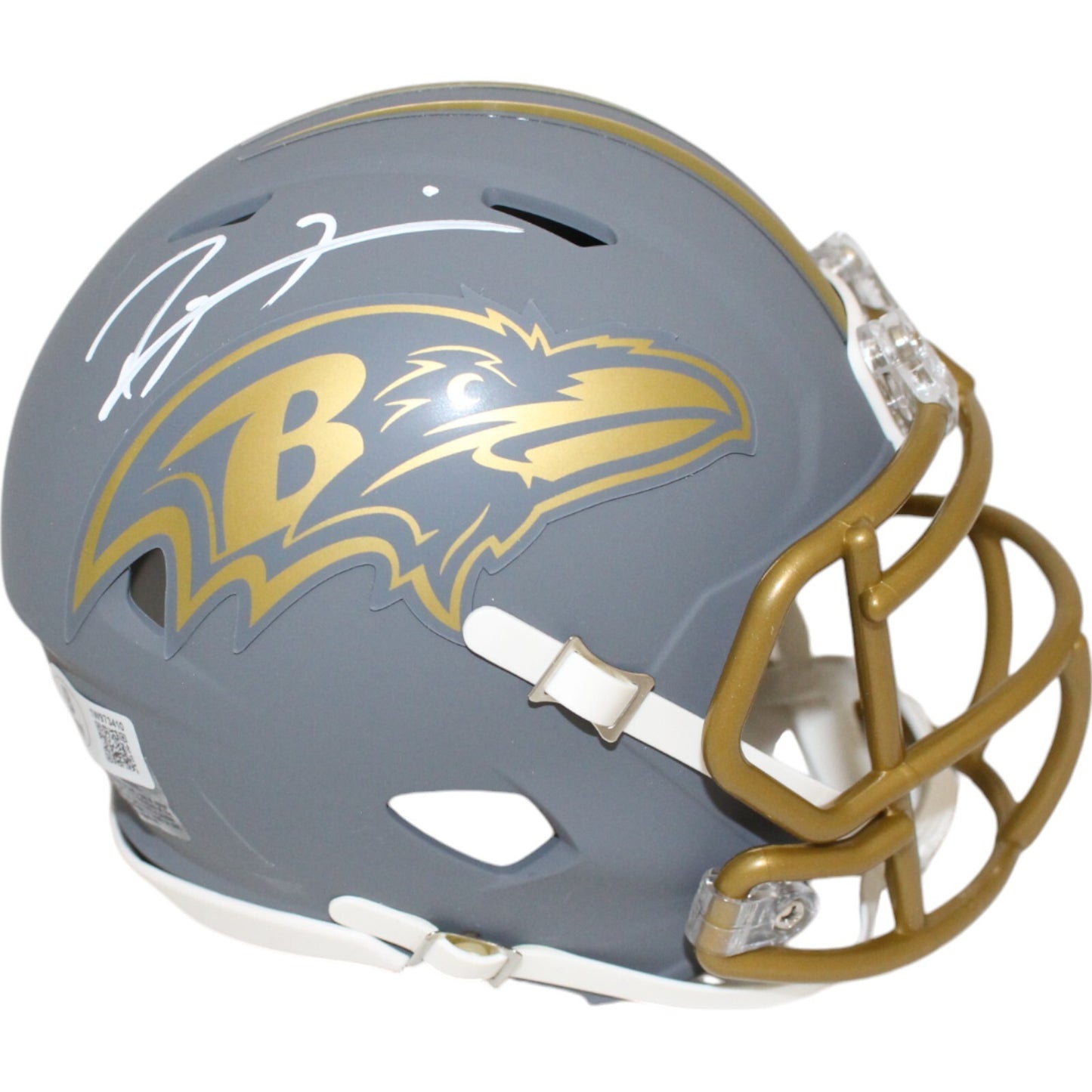 Ray Lewis Autographed Baltimore Ravens Slate Mini Helmet