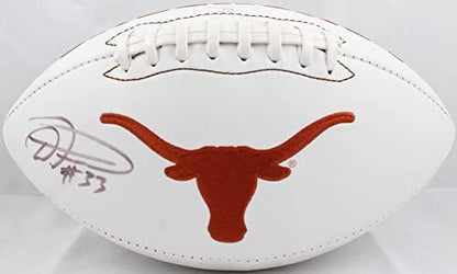 D'Onta Foreman Signed Texas Longhorns Logo Football