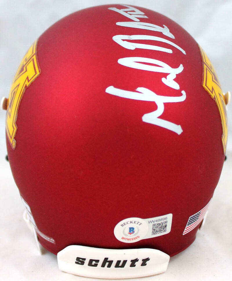 Marion Barber Signed Minnesota Gophers Mini Helmet