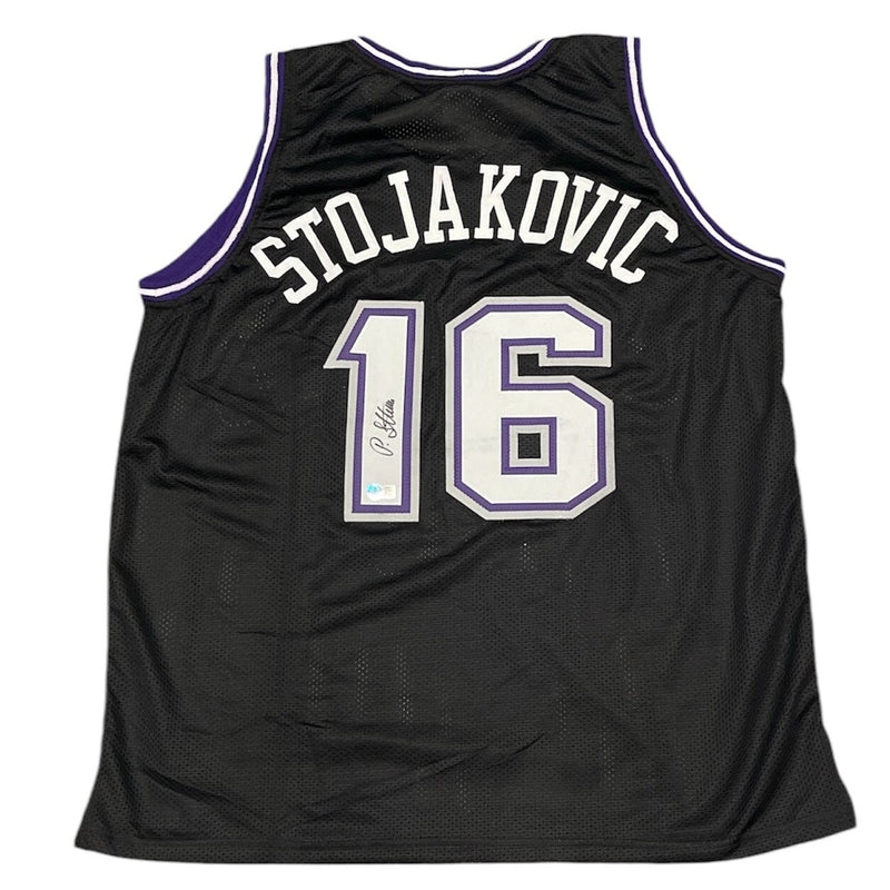 Peja Stojaković Signed Sacramento Kings Custom Jersey Beckett COA