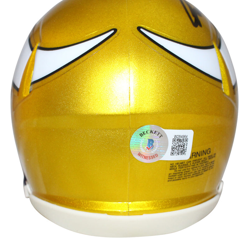 Jared Allen Minnesota Vikings Signed Flash Alternate Mini Helmet Beckett