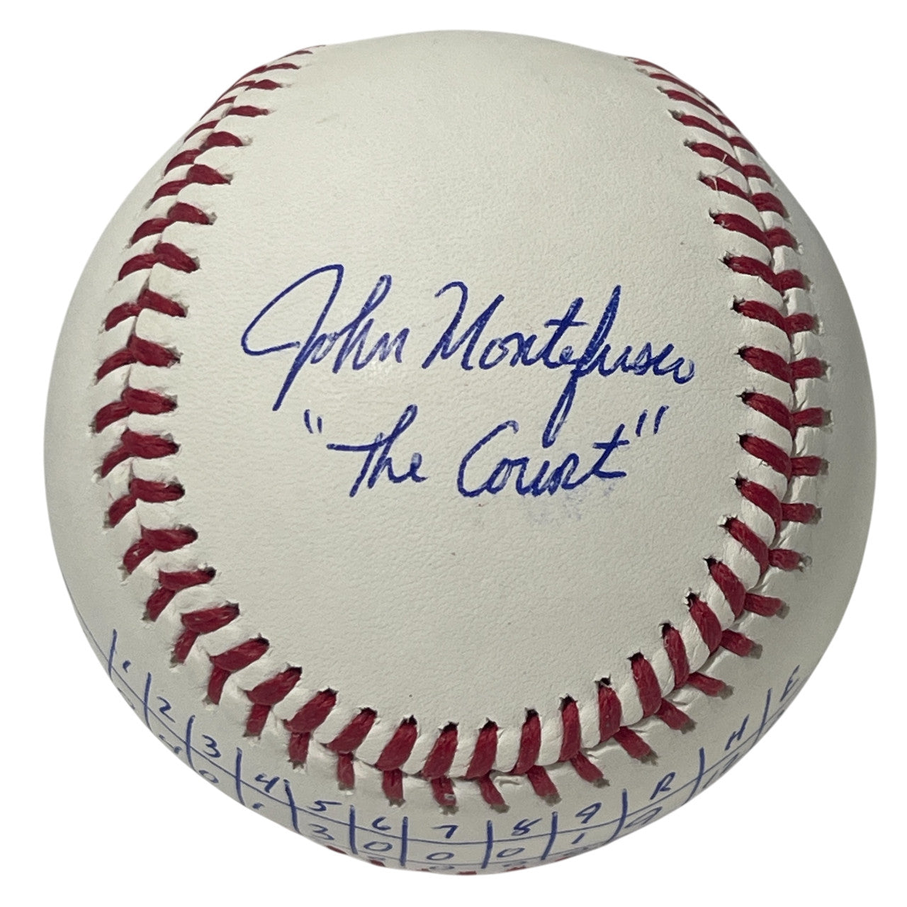 John Montefusco Signed ROMLB Baseball No Hitter Line Score PSA COA