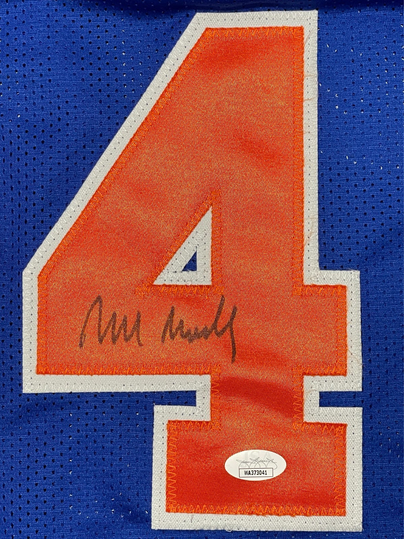 Bill Bradley Signed New York Knicks Custom Blue Jersey (JSA COA)