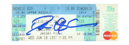 Deion Sanders Signed Cincinnati Reds Baseball Ticket Stub (6/18/1997) BAS