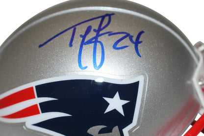 Ty Law Autographed New England Patriots VSR4 Mini Helmet