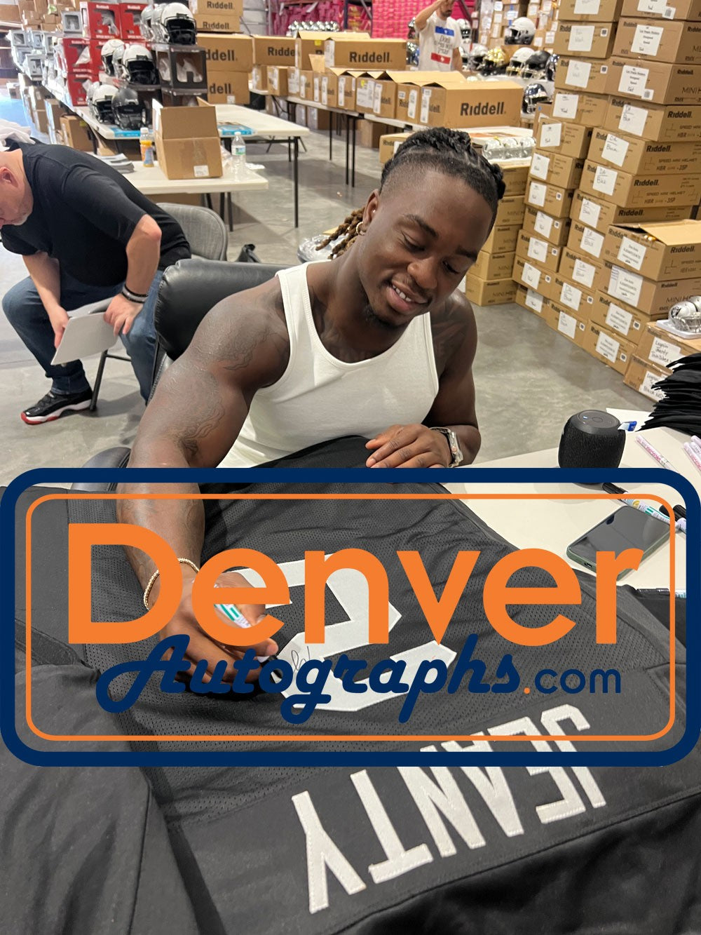 Ashton Jeanty Autographed Pro Style Custom Black Football Jersey