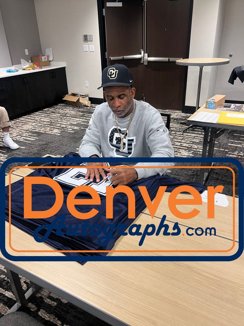 Deion Sanders Signed Blue Pro Style Jersey (Beckett Witnessed)