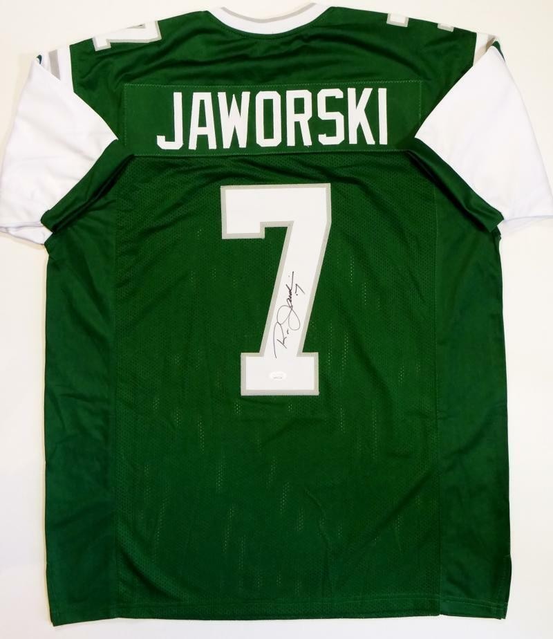 Ron Jaworski Signed Philadelphia Eagles Style Custom Green Jersey