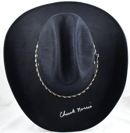 Chuck Norris Signed Black Pigalle Cowboy Hat