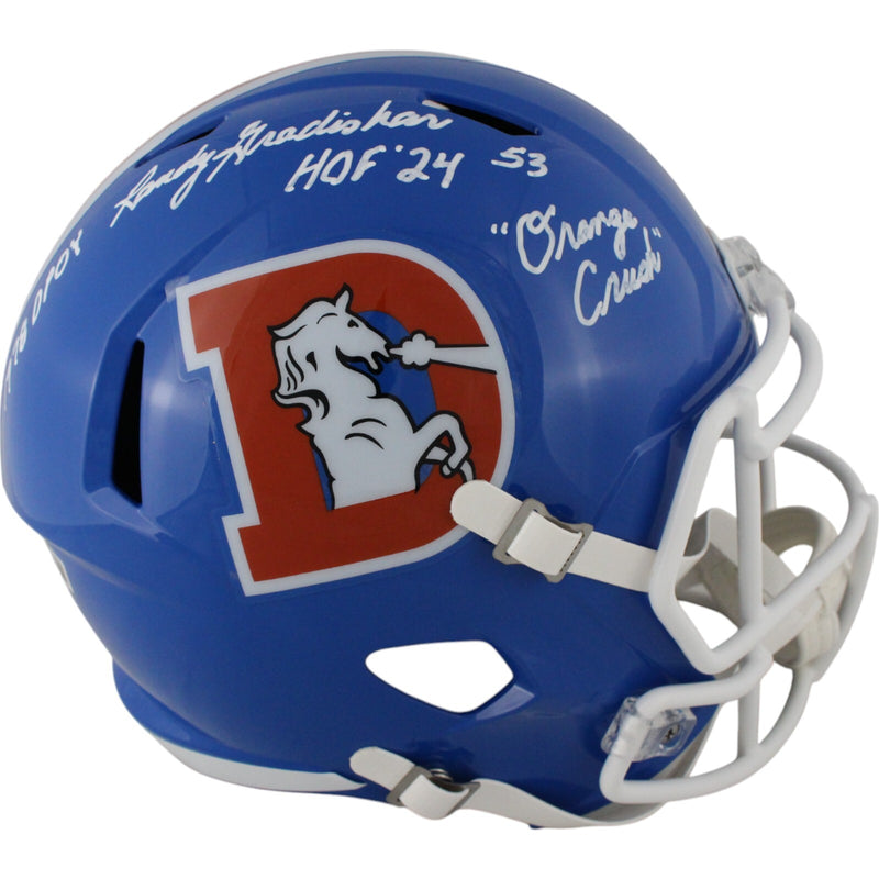 Randy Gradishar Denver Broncos Autographed Full Size Throwback Helmet