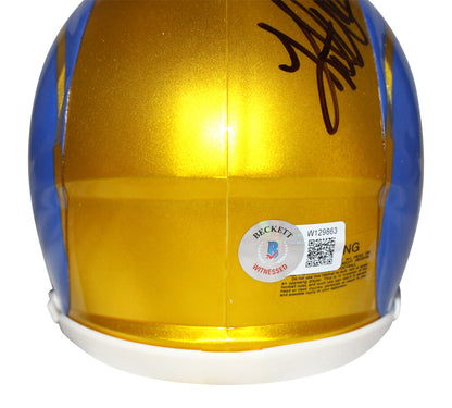Kurt Warner Autographed St. Louis Rams Flash Speed Mini Helmet BAS