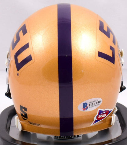 Devin White Autographed LSU Tigers Gold Mini Helmet