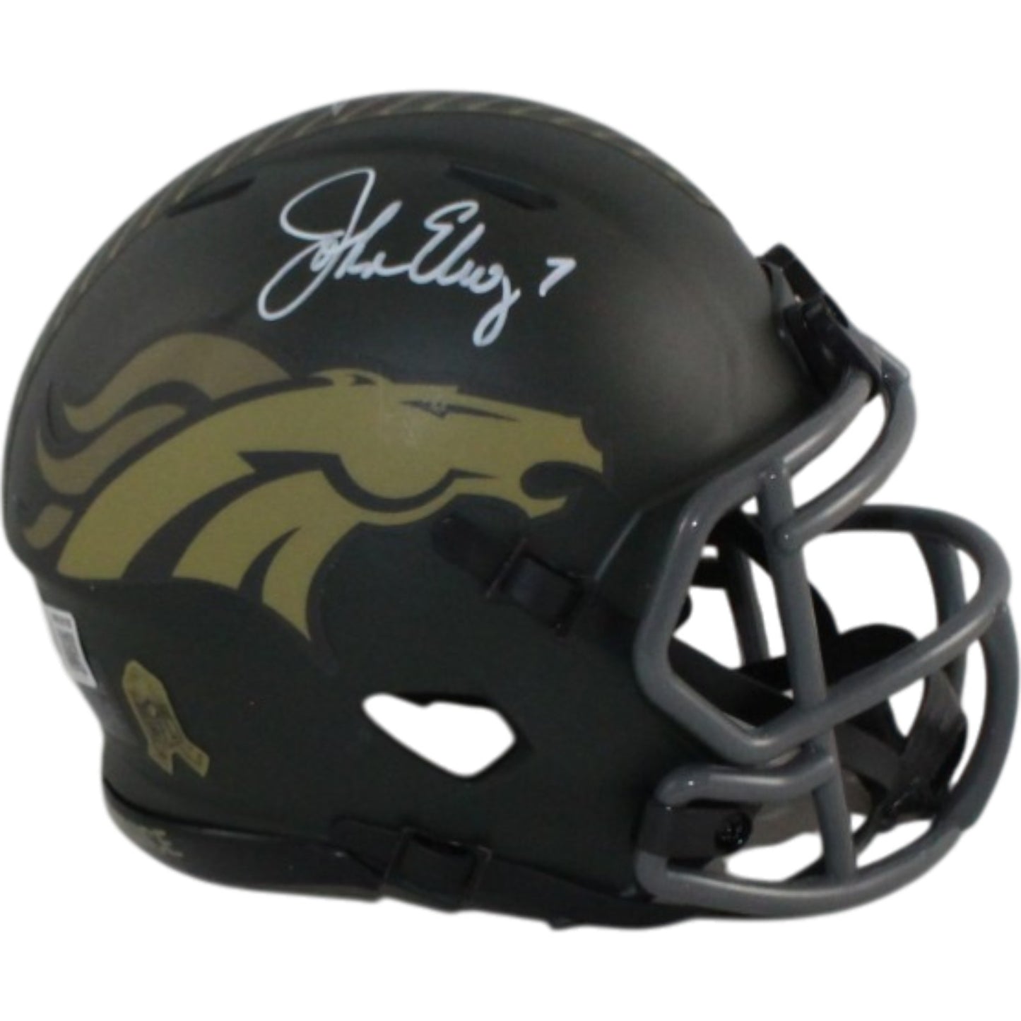 John Elway Autographed Denver Broncos 2025 STS Mini Helmet