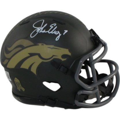 John Elway Autographed Denver Broncos 2025 STS Mini Helmet