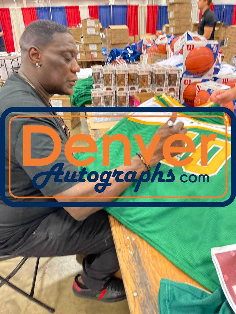 Shawn Kemp Autographed Seattle SuperSonics Pro Style Green Jersey