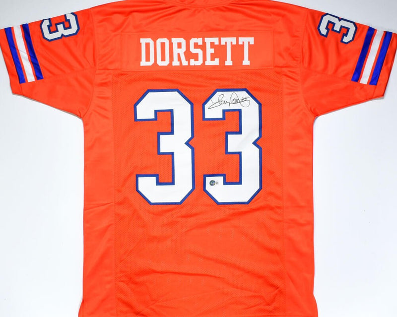 Tony Dorsett Autographed Custom Orange Pro-Style Jersey