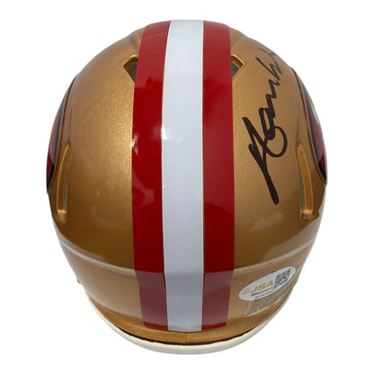 Merton Hanks Signed San Francisco 49ers Throwback Mini Helmet