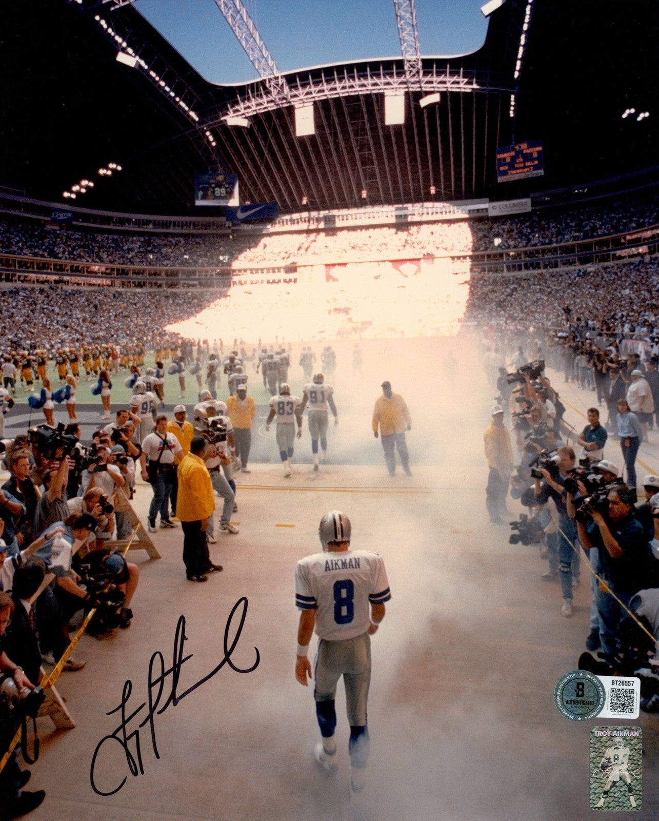 Troy Aikman Autographed Dallas Cowboys 8x10 Photo