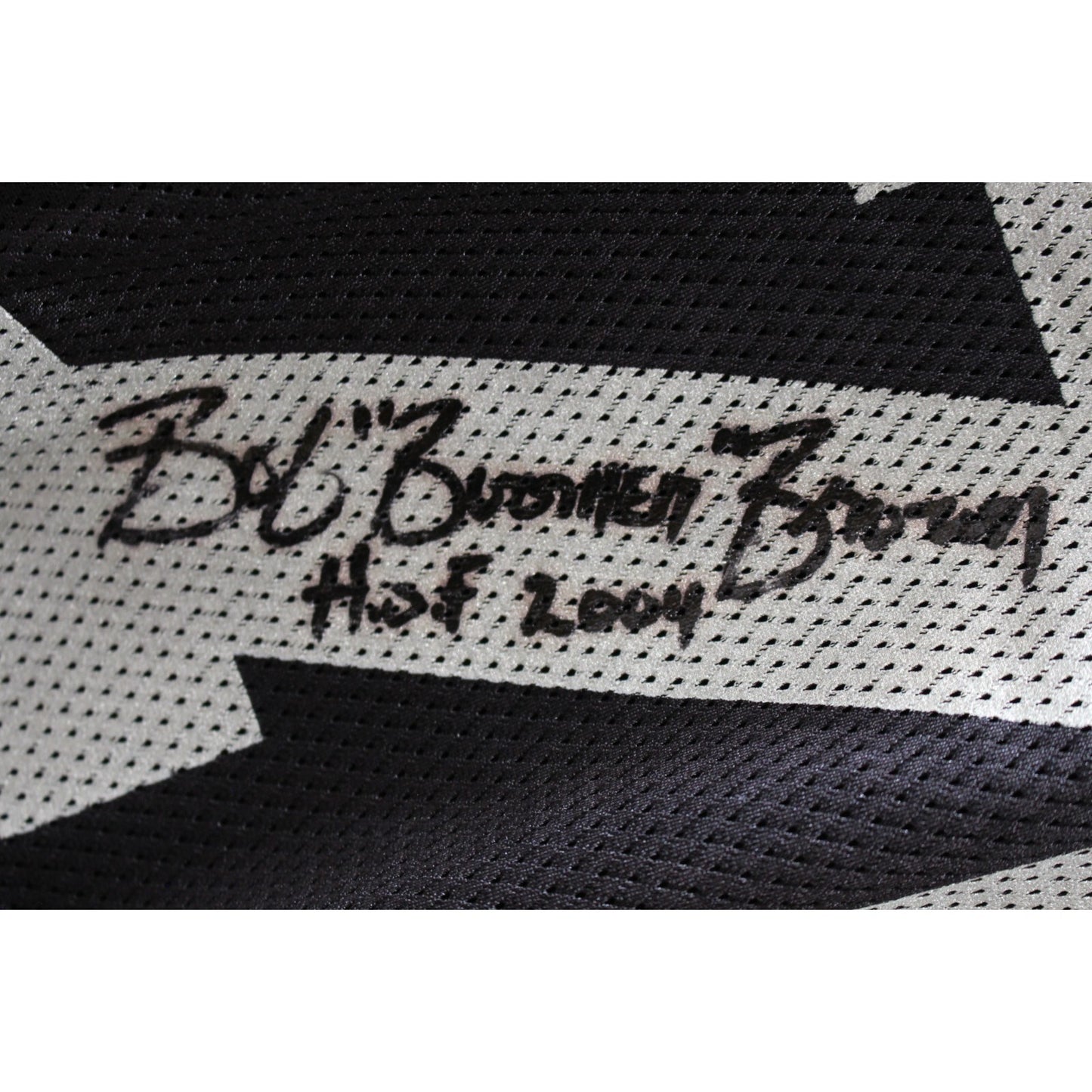 Bob Brown Signed Oakland Raiders Black Reebok Jersey (HOF Inscription)