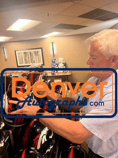 John Elway Autographed Denver Broncos Full Size Replica Throwback Helmet