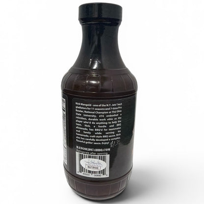 Nick Mangold Signed Mangold's 74 BBQ O.G. Sauce Jar