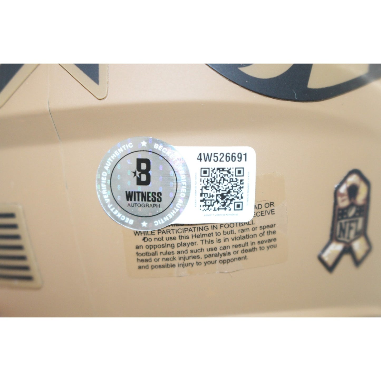 John Elway Signed Denver Broncos 2023 Salute to Service Mini Helmet BAS