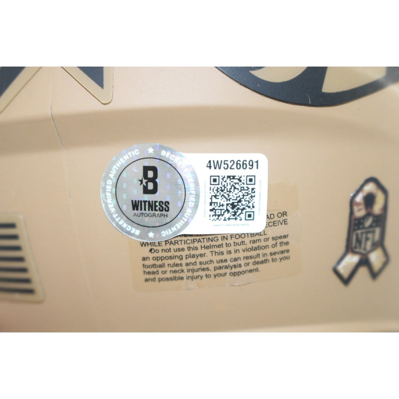John Elway Signed Denver Broncos 2023 Salute to Service Mini Helmet BAS