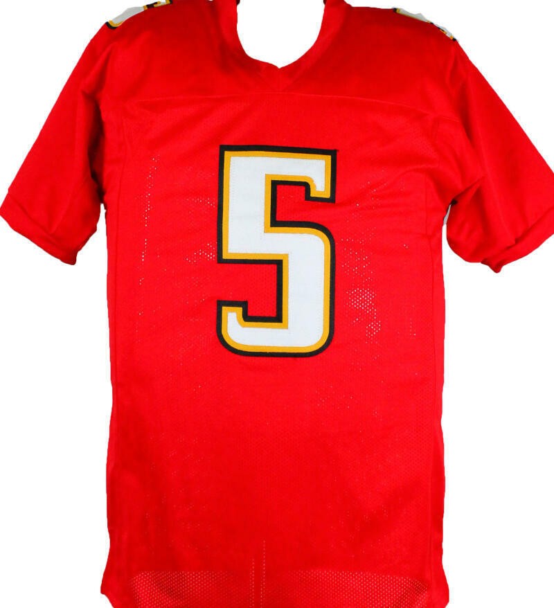 Rakim Jarrett Autographed Red Custom College Jersey