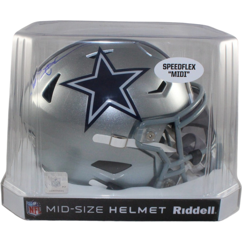 Deion Sanders Dallas Cowboys Autographed Mid-Size Midi Helmet