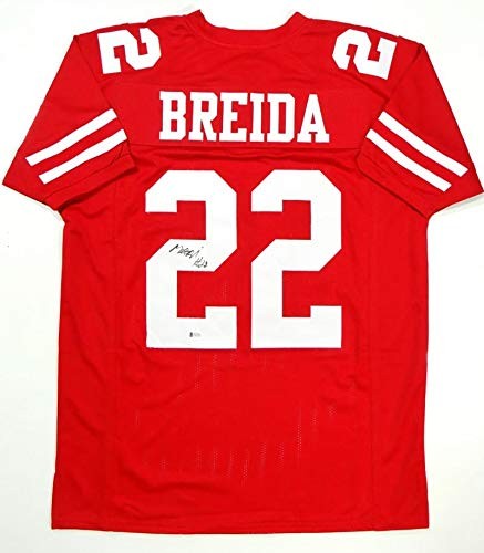 Matt Breida Signed Red Custom Football Jersey