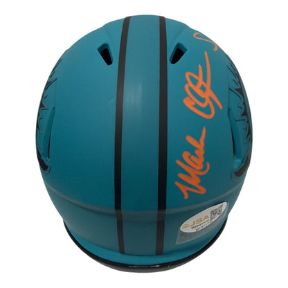 Mark Clayton & Mark Duper Dual Signed Miami Dolphins Rave Mini Helmet