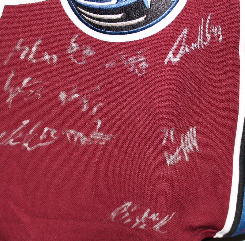Colorado Avalanche Team Signed Stanley Cup Reebok Jersey (20 Sigs)