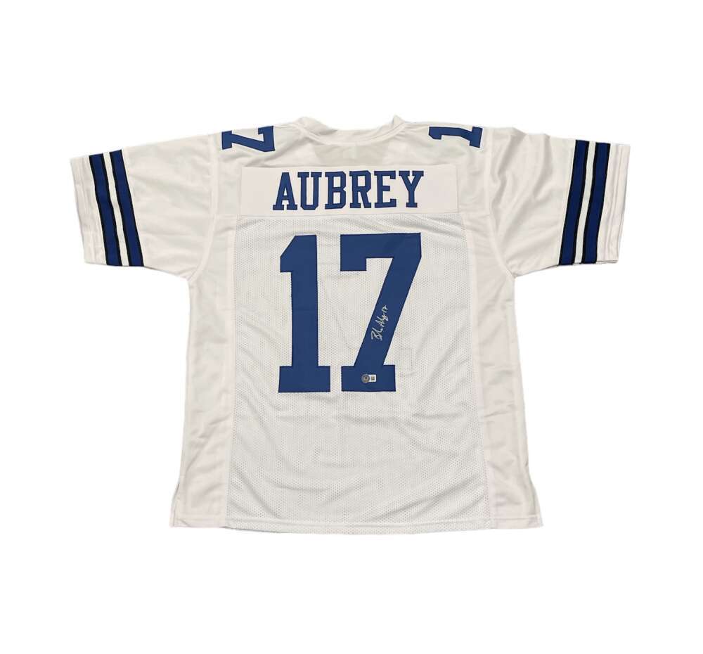 Brandon Aubrey Signed Dallas Cowboys Custom Jersey Beckett BAS COA