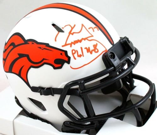 Karl Mecklenburg Signed Denver Broncos Lunar Speed Mini Helmet