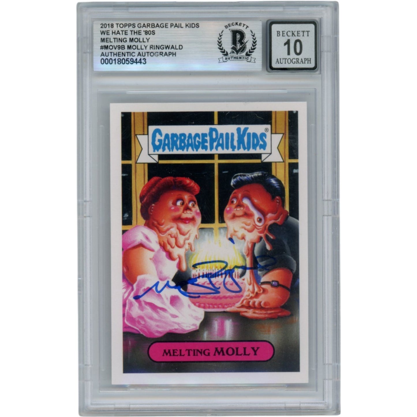 Molly Ringwald Signed 2018 Topps Garbage Pail Kids Card (Beckett Slabbed)
