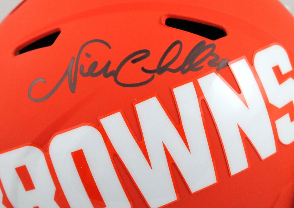 Nick Chubb Signed Cleveland Browns Full Size Amp Speed Helmet