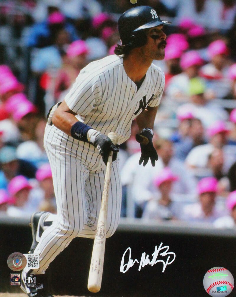 Don Mattingly Signed New York Yankees 8x10 Photo - White Jersey