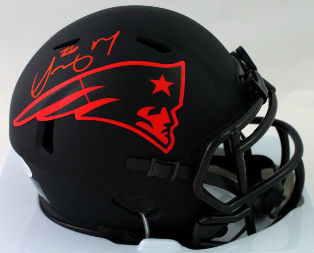 Sony Michel Signed New England Patriots Eclipse Speed Mini Helmet