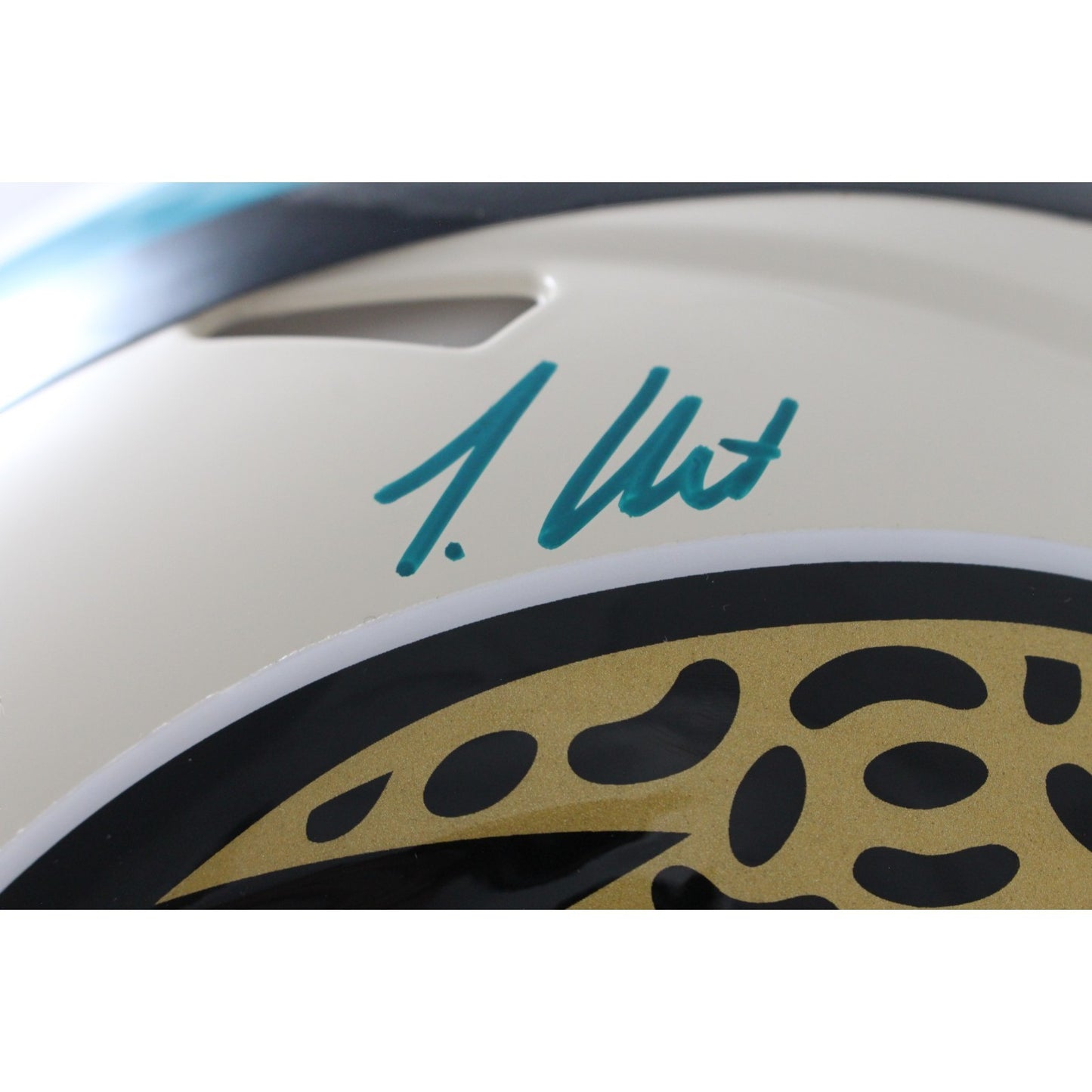 Travis Hunter Signed Jacksonville Jaguars Full Size Authentic Retro Helmet