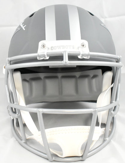 Roger Staubach Signed Dallas Cowboys Full Size Slate Speed Helmet