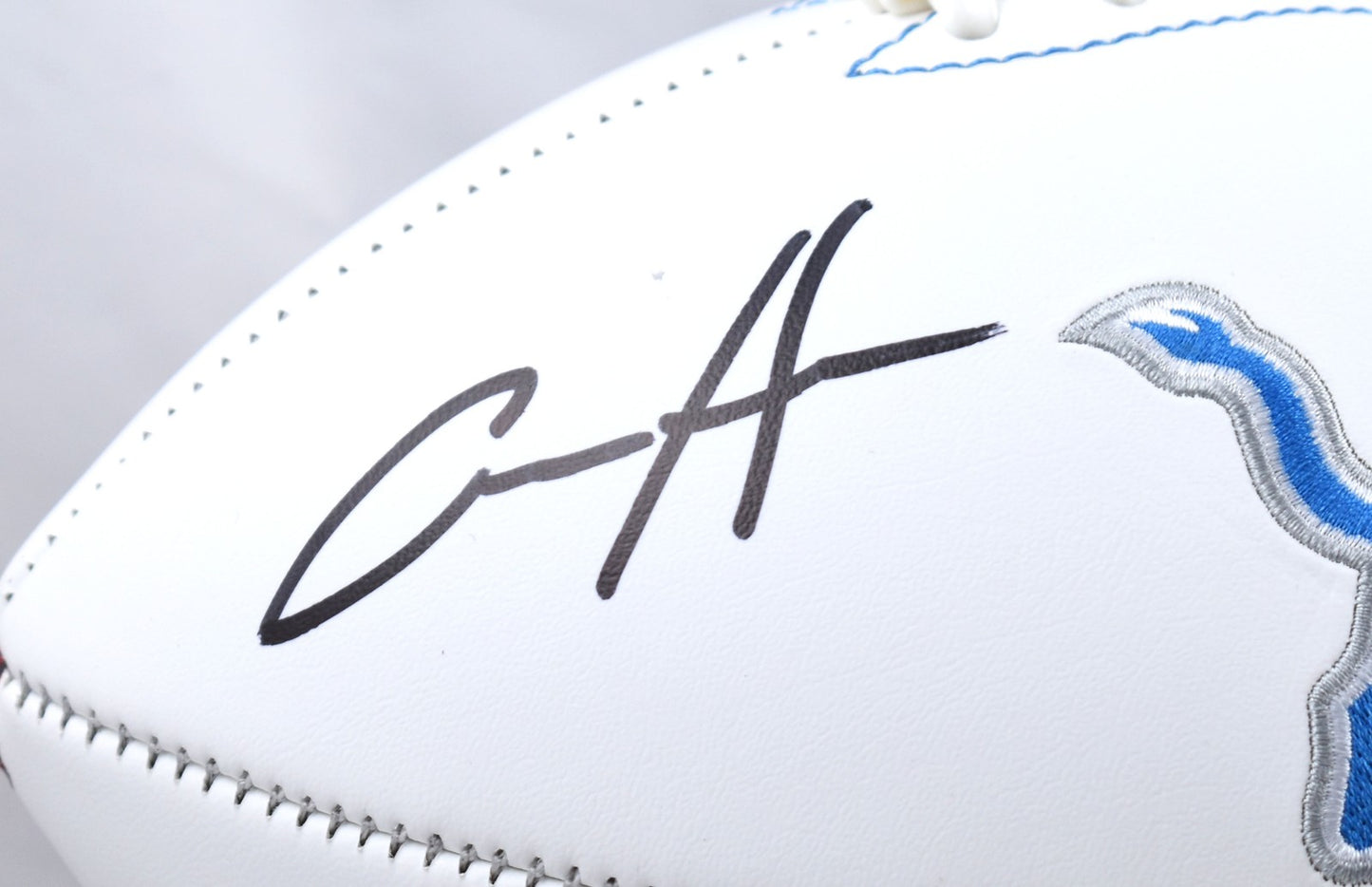 Aidan Hutchinson Autographed Detroit Lions Logo Football