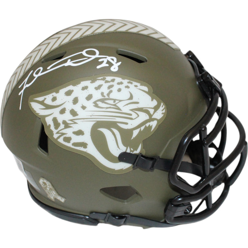 Fred Taylor Signed Jacksonville Jaguars Salute to Service Mini Helmet